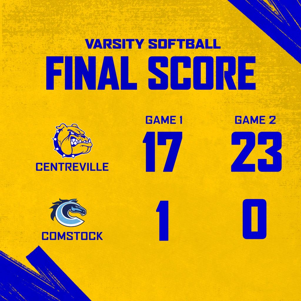 Centreville softball sweeps DH against Comstock